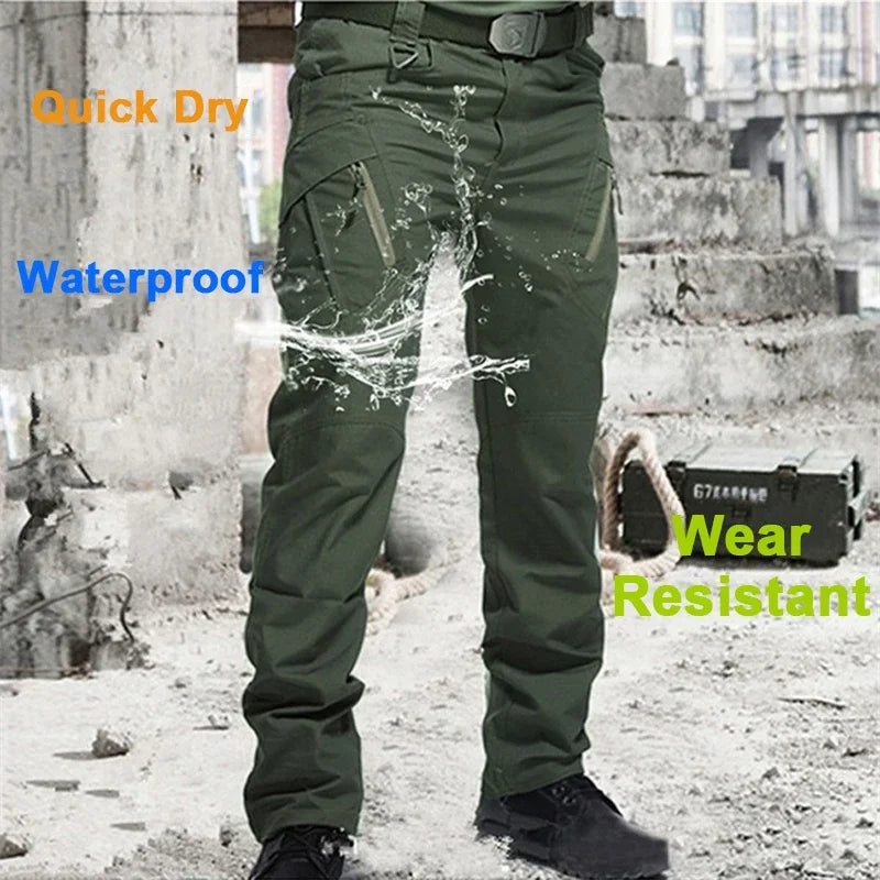 Men City Pants Combat Cargo Trousers Multi-pocket Waterproof Wear-resistant Casual Training Overalls Clothing