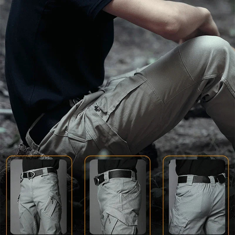 Men City Pants Combat Cargo Trousers Multi-pocket Waterproof Wear-resistant Casual Training Overalls Clothing